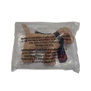 NIB PINK VS Dog Plush Curly Doodle With Scarf